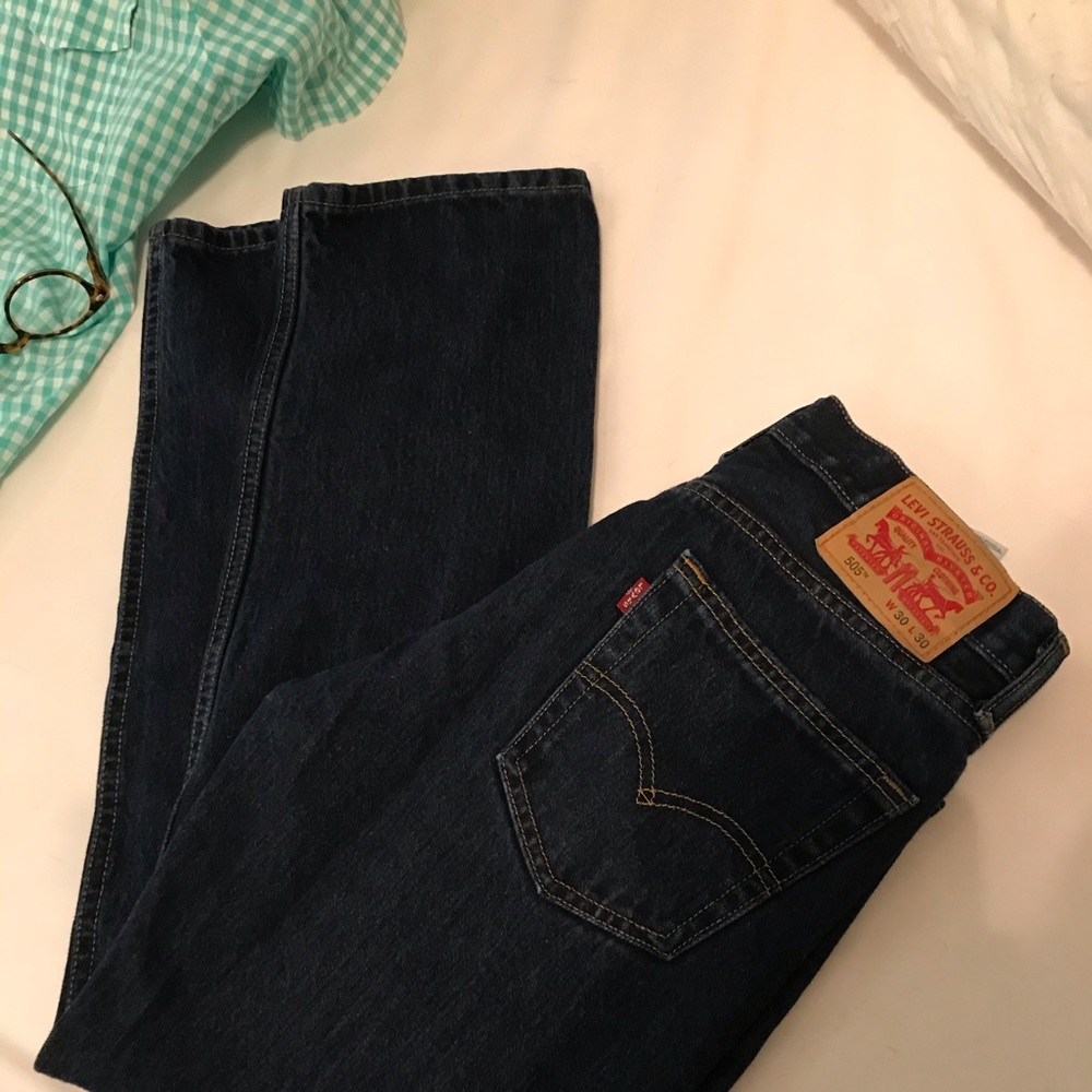 Levi’s 505 dark rinse jeans